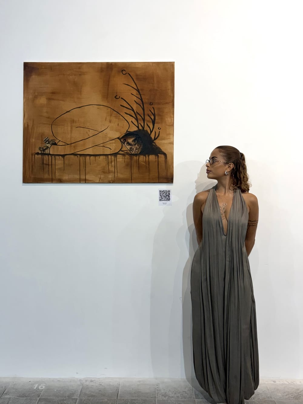 Valeria standing beside Valerian Root at The Bomb Factory.