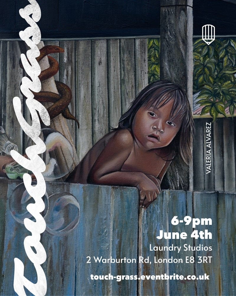Poster for Touch Grass at Laundry Studios, showing Inocencia.