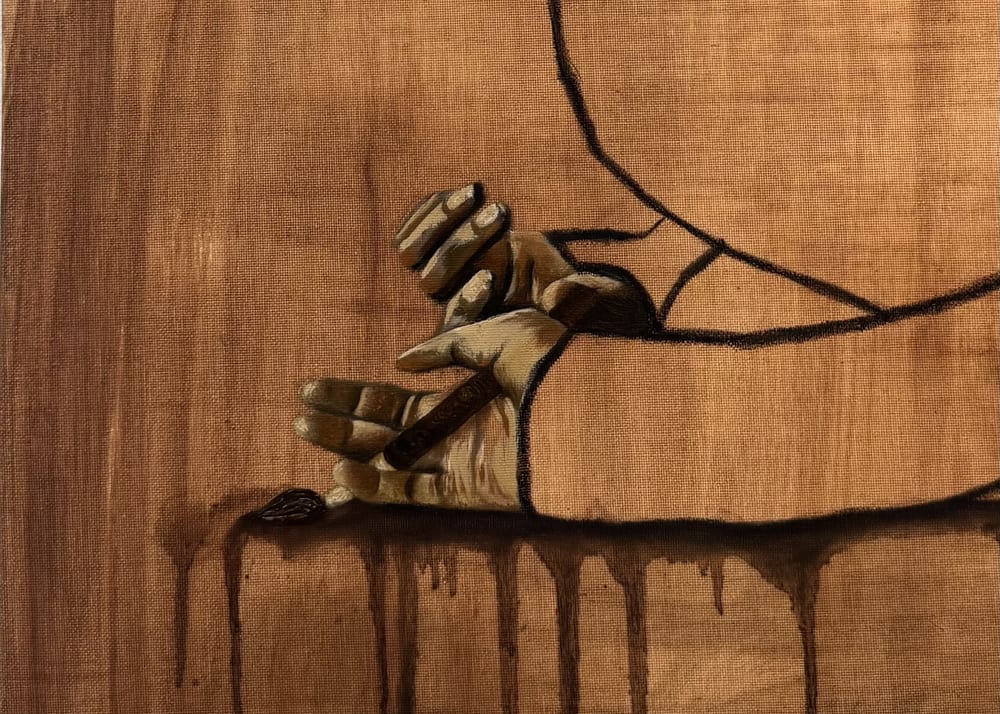 Detail of Valerian Root: the clasped hands.